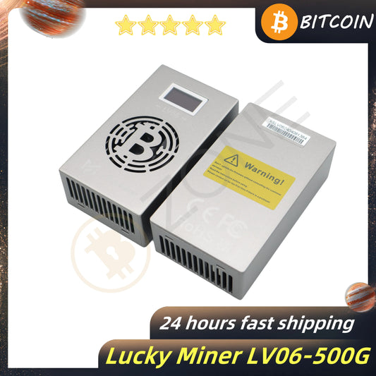 Bitaxe Ultra Miner Lucky Miner V6 BM1366-basierte 500GH/S Hashrate BTC Mining Maschine Bitcoin Lotto Miner mit 5V 6A Netzteil